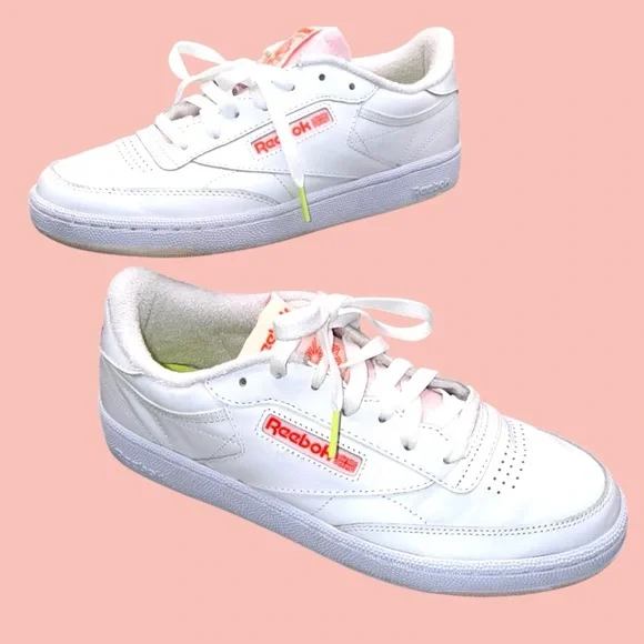 REEBOK Club C 85 - White Orange Flare (Women's 10) - Picture 9 of 12